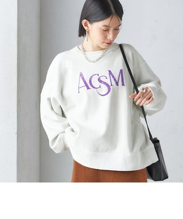 【SHIPS別注】ACASAM:〈手洗い可能〉ダメージ クルーネック スウェット