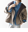 【WEB限定】SHIPS any: リバー スタンドカラー ポンチョ ショート コート 24FW