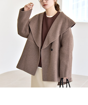 《一部追加予約》quaranciel: リバー ケープ コート 25AW