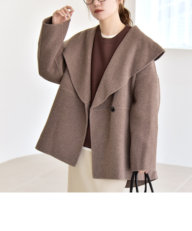 《一部追加予約》quaranciel: リバー ケープ コート 25AW