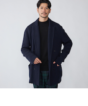FLY3: ウール/カシミヤ ダブルブレスト ニット ジャケット
