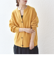 SHIPS any:〈手洗い可能〉AQUA カシミヤ ミックス スキッパー カーディガン