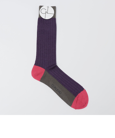 CONLEAD: アクリル/ナイロン/ウール メランジ ソックス