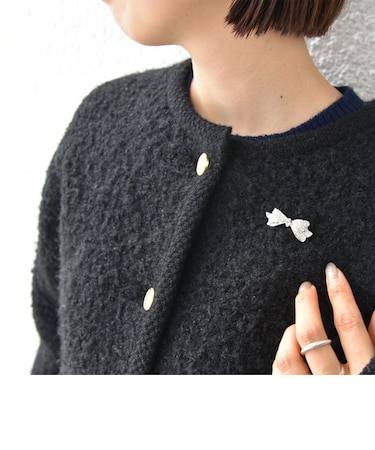 リボン モチーフ ブローチ