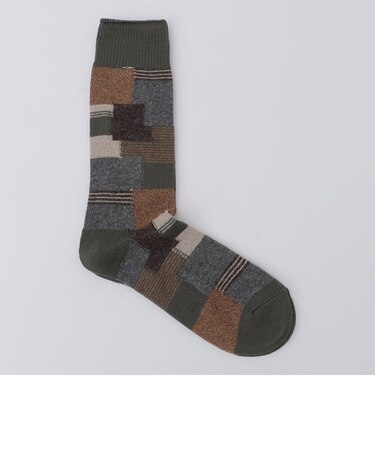 ANONYMOUS: パッチワーク クルー ソックス