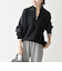 SHIPS any:〈手洗い可能〉ハーフジップ 畦編み ドライバーズ ニット 24FW◇