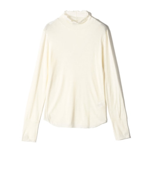 SHIPS Primary Navy Label:ウール フライス ジャージー タートルネック