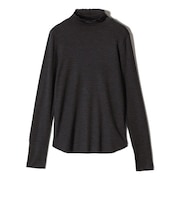 SHIPS Primary Navy Label:ウール フライス ジャージー タートルネック