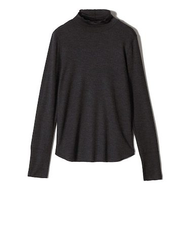 SHIPS Primary Navy Label:ウール フライス ジャージー タートルネック