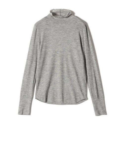 SHIPS Primary Navy Label:ウール フライス ジャージー タートルネック