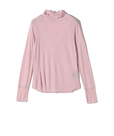 SHIPS Primary Navy Label:ウール フライス ジャージー タートルネック