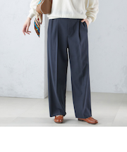 〈手洗い可能〉両面起毛 ストレート パンツ