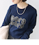 【WEB限定】〈手洗い可能〉スパンコール ロゴ ニット
