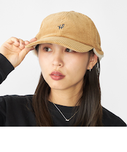【WEB限定】SHIPS: ワンポイント ロゴ 刺繍 コーデュロイ ボア オーバーフィット キャップ