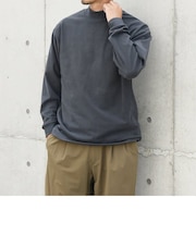 【WEB限定】SHIPS any: ブラッシュド スムース モックネック Tシャツ(ロンT)◇