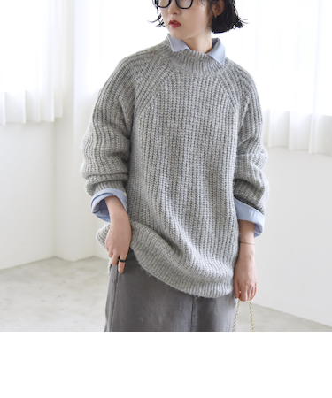 quaranciel:〈手洗い可能〉ラメ リリヤーン タートルネック ニット