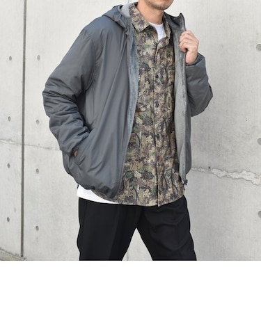 【WEB限定】SHIPS any:〈洗濯機可能〉ナイロン / シャギーフリース リバーシブル フード ブルゾン◇