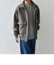 SHIPS any: PURE WOOL MELTON ダービー ブルゾン◇