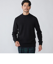 【SHIPS別注】PIACENZA: ウール ミドルゲージ モックネック ニット