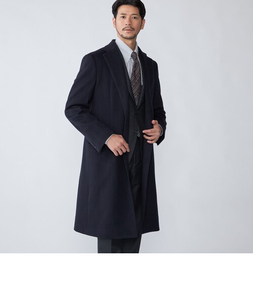 SHIPS:スーパー160'S メリノウール メルトン チェスターコート