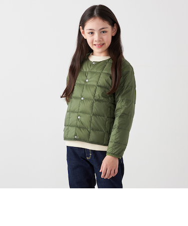 TAION: クルーネック ボタン ダウン カーディガン<KIDS>