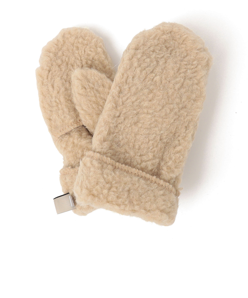 SHIPS any別注】Mouflon Mouflon: ストラップ付き ボア ミトン