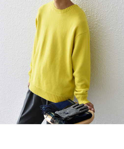 SHIPS any:〈手洗い可能〉ラム ライク クルーネック カラー ニット 24AW◇