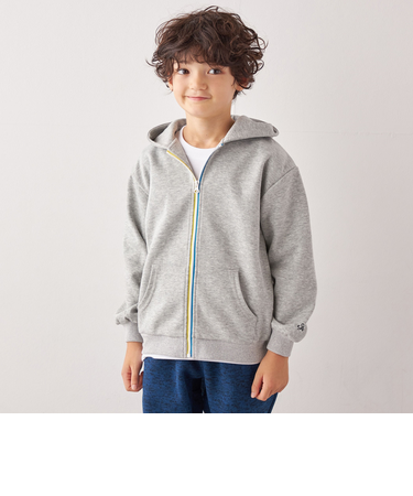 SHIPS any:〈洗濯機可能〉ワンポイント 刺繍 ポンチ ジップ パーカー <KIDS>◆