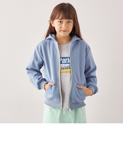 SHIPS any:〈洗濯機可能〉ワンポイント 刺繍 ポンチ ジップ パーカー <KIDS>◇