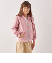 SHIPS any:〈洗濯機可能〉ワンポイント 刺繍 ポンチ ジップ パーカー <KIDS>◆