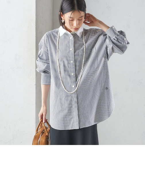 《一部追加予約》〈洗濯機可能〉ピン オックス 刺繍 シャツ