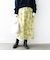 〈手洗い可能〉シアー レイヤード プリント スカート