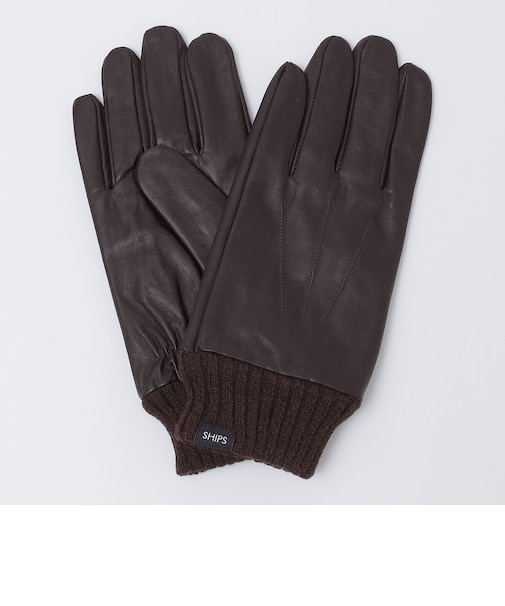 SHIPS: レザー リブ グローブ