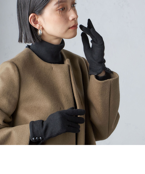 カシミヤ ミックス ジャージ グローブ