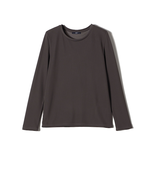 〈洗濯機可能〉ストレッチ リブ ロング スリーブ TEE