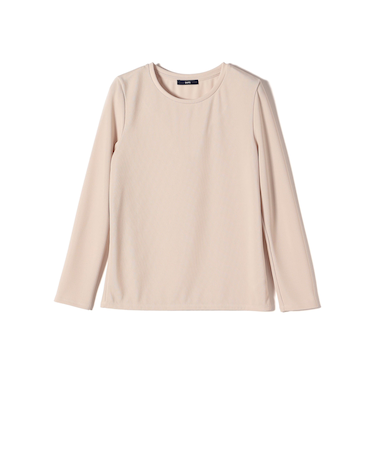 〈洗濯機可能〉ストレッチ リブ ロング スリーブ TEE
