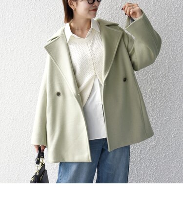 《一部追加予約》【WEB限定】PURE WOOL コクーン テーラード ショート コート 26AW