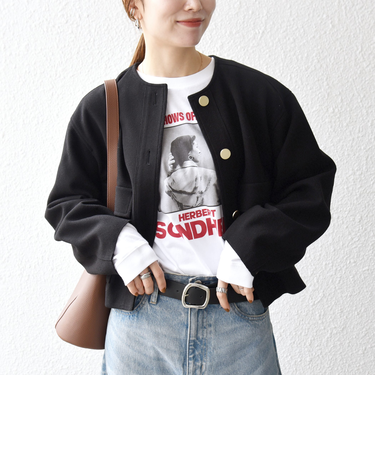 SHIPS any: エア ニードル ポケット コンパクト ノーカラー ジャケット