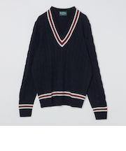 ALANPAINE: 7ゲージ クリケット ケーブル ニット