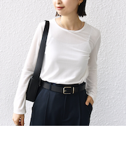 シアー トリコット ロングスリーブ TEE