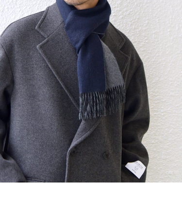 SHIPS any: カシミヤ ダブルフェイス チェック マフラー 24FW◇
