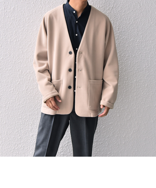 シップス エニィ（SHIPS any）/SHIPS any: 〈洗濯機可能〉ソフトダンボール ウォーム ノーカラー リラックス ジャケット◇ SHIPS any: 〈洗濯機可能〉ソフトダンボール ウォーム ノーカラー