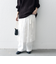bon_meur: フラワー ビーズ ラップスカート × ストレート パンツ セット