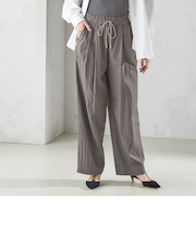 〈手洗い可能〉ナイロン混 ドロスト パンツ