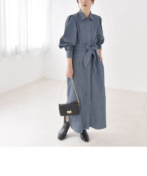 Sheer Knit Paneled Shirt Dress - F8698｜フレッドペリーの通販