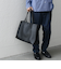 SHIPS any: スプリット レザー トートバッグ (クラッチバッグ付き) 25SS◇