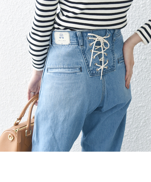 【SHIPS any別注】Lee: バック レースアップ デニム パンツ 25SS