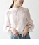 《予約》SHIPS any:〈手洗い可能〉シアー フリル バンドカラー シャツ ブラウス