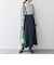 SHIPS any:〈洗濯機可能〉オックス フレア サスペンダースカート［NAVY BLUE］
