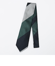 SHIPS: シルク ヘリンボーン ワイド ストライプ ネクタイ